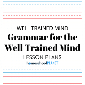 Homeschool Planner Grammar for the Well Trained Mind lesson plans button
