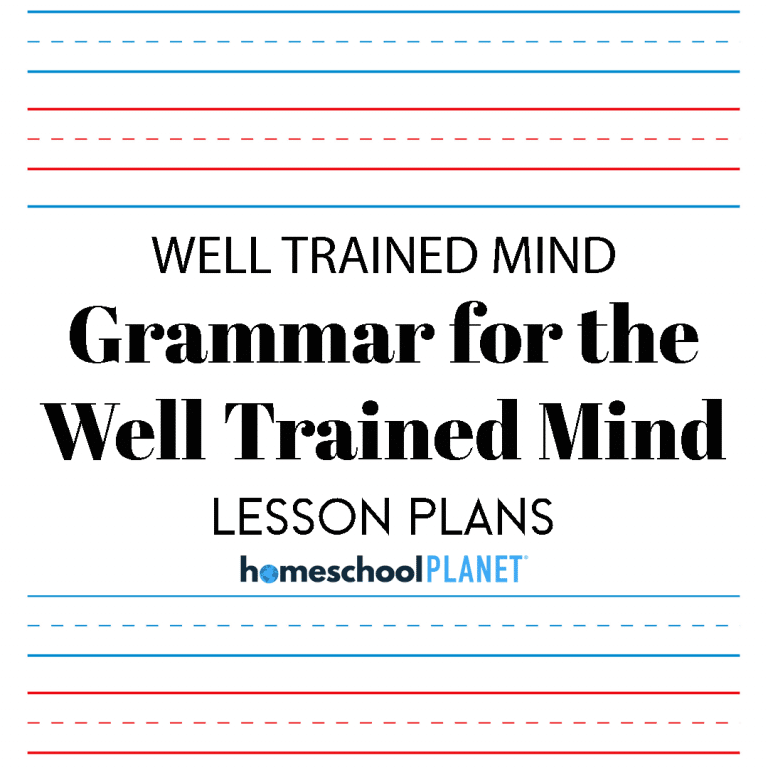 Homeschool Planner Grammar for the Well Trained Mind lesson plans button
