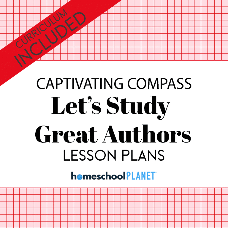 Homeschool Planner Let's Study Great Authors lesson plans and curriculum button