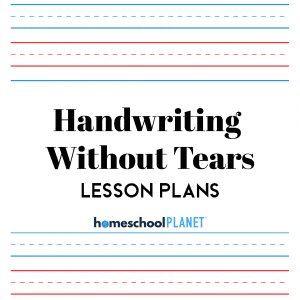 Homeschool Planner Handwriting Without Tears lesson plans button