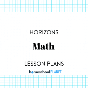 Homeschool Planner Horizons Math lesson plan button