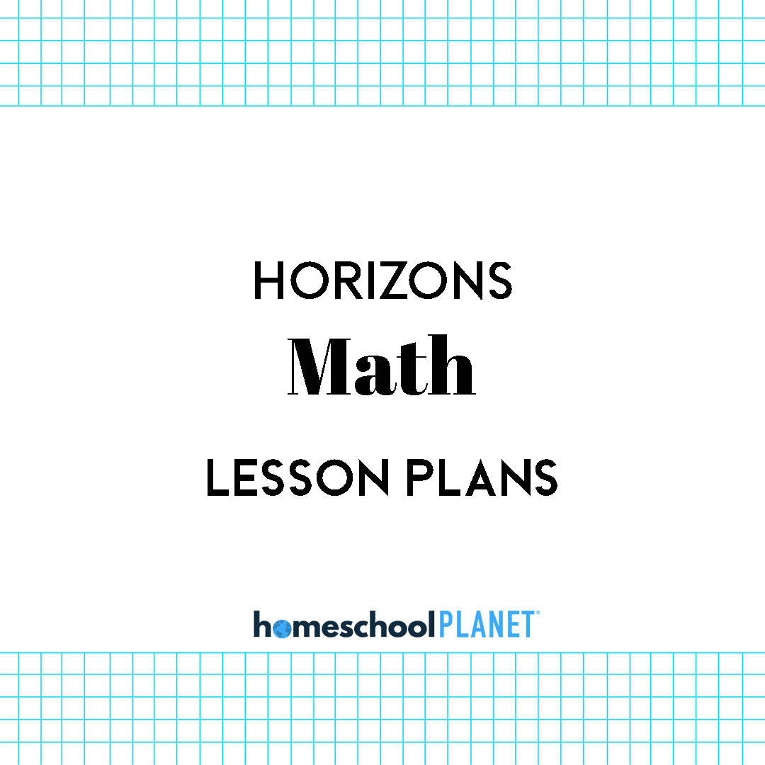 Homeschool Planner Horizons Math lesson plan button
