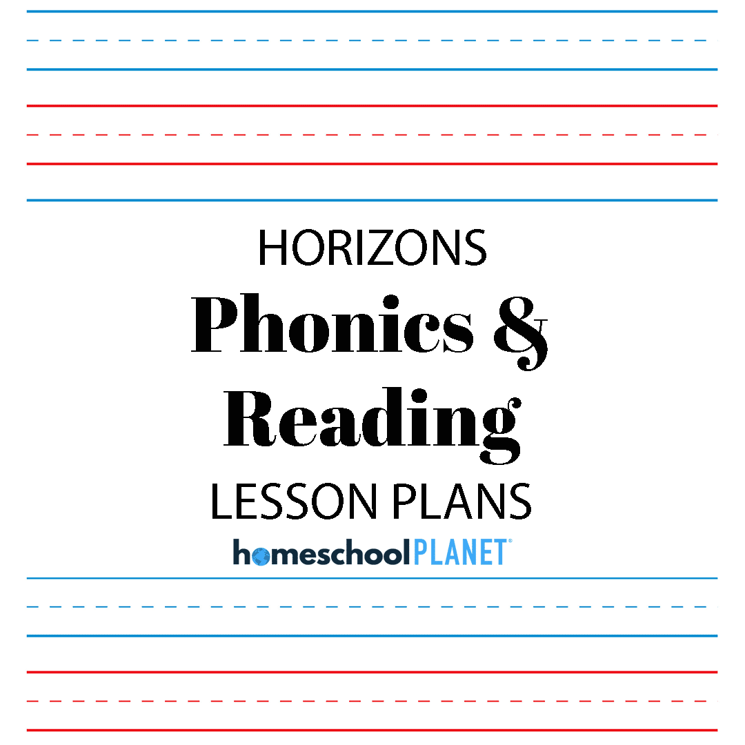 HorizonsPhonicsReading - Homeschool Planet Horizons Language Arts lesson plan button for homeschool planet