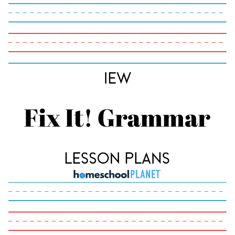 IEW Fix It! Grammar lesson plan cover image