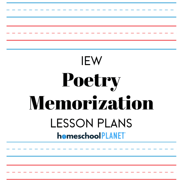 IEW Poetry Memorization lesson plan cover image