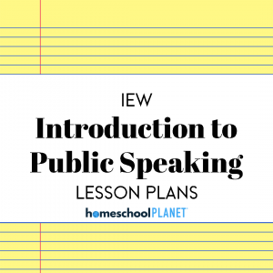 IEW Public Speaking lesson plan cover image