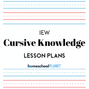 IEW Cursive Knowledge lesson plan cover image