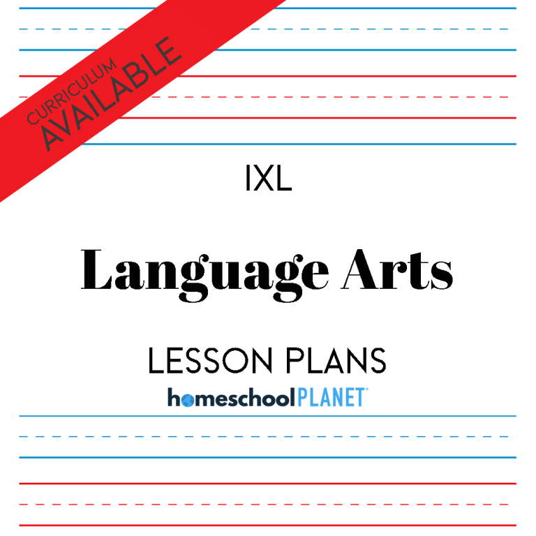 Homeschool Planner IXL Language Arts lesson plans and curriculum cover image