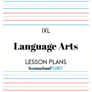 Homeschool Planet IXL Language Arts lesson plans button