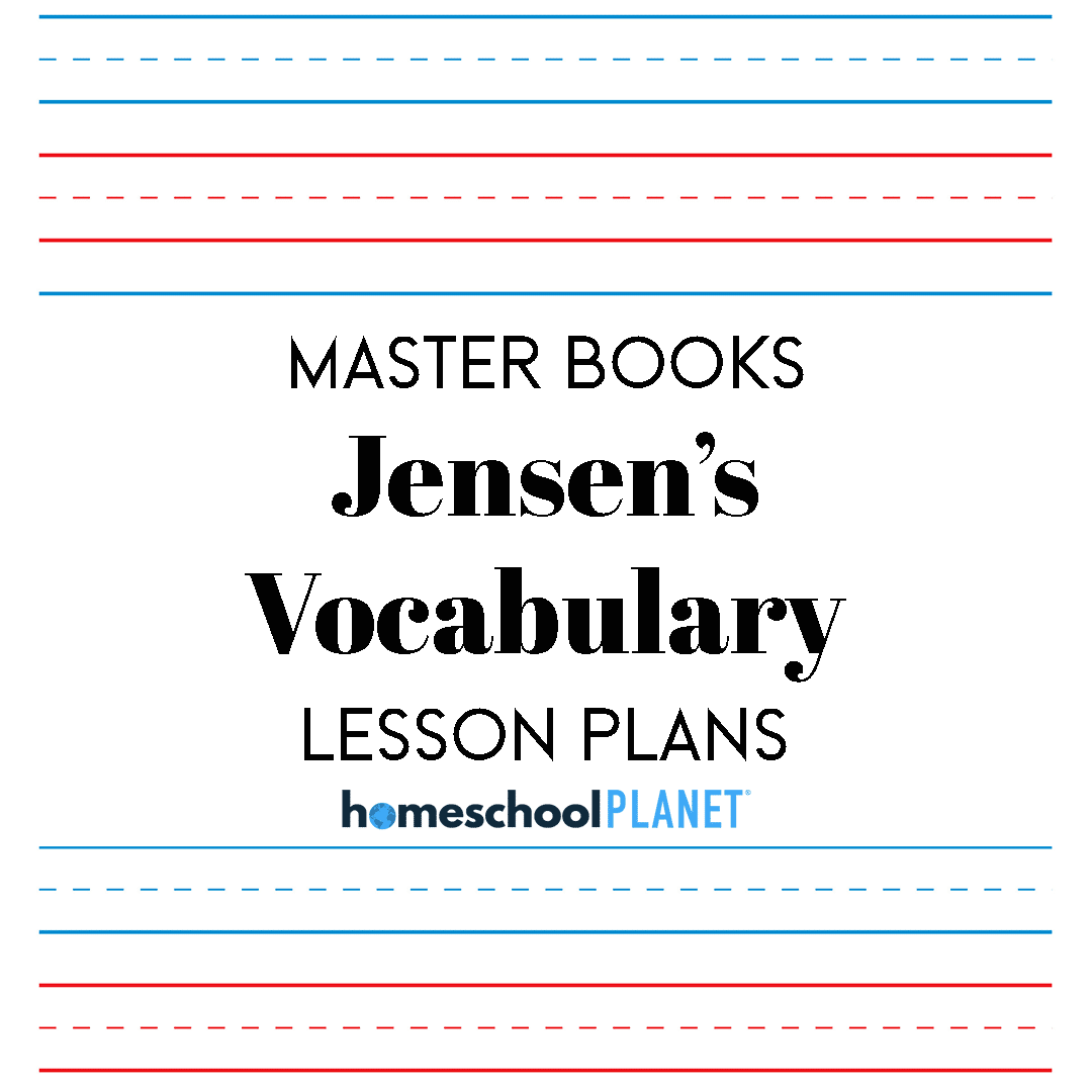 Jensens-Vocabulary - Homeschool Planet Image of cover of Jensen's Vocabulary lesson plans for Homeschool Planet
