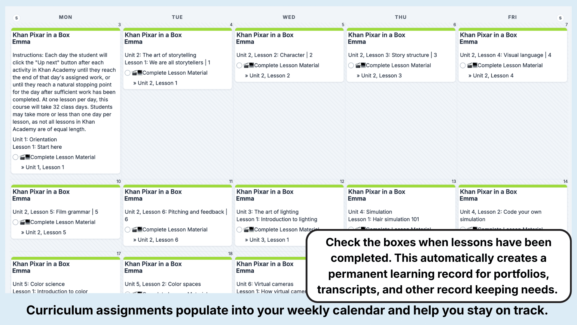 Khan Academy Computer Sciences Weekly View