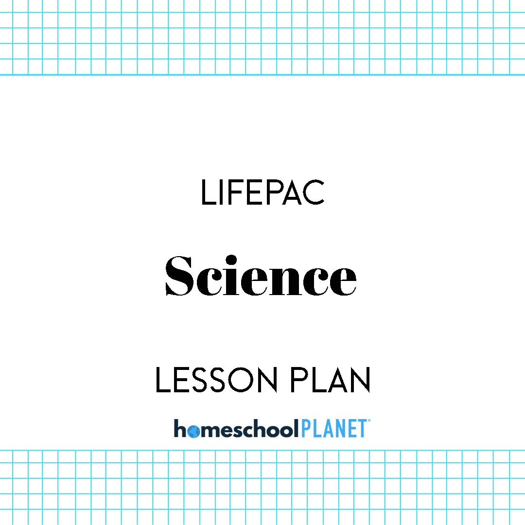 LIFEPAC Science lesson plan button for homeschool planet