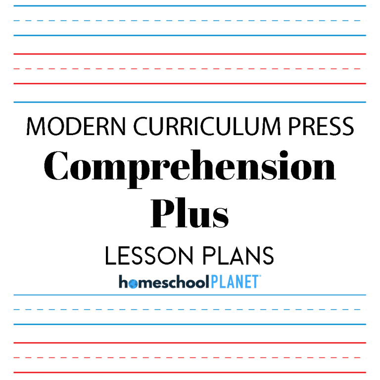 Homeschool Planner Modern Curriculum Press: Comprehension Plus lesson plan button