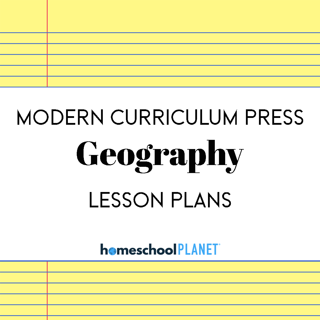MCP-Geography - Homeschool Planet Modern Curriculum Press Geography lesson plan button for homeschool planet