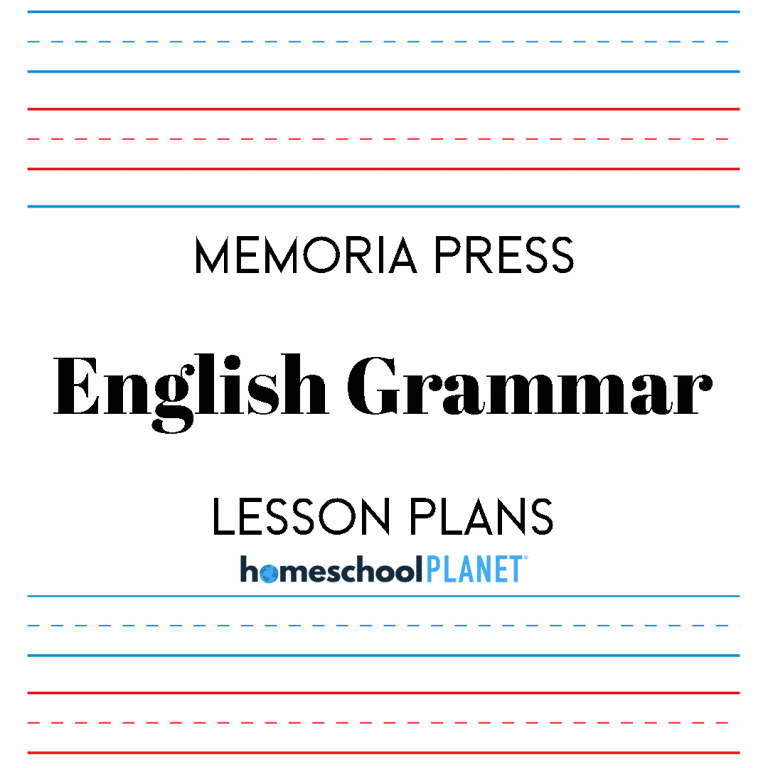 Lesson Plans for Memoria Press English Grammar at Homeschool Planet cover image