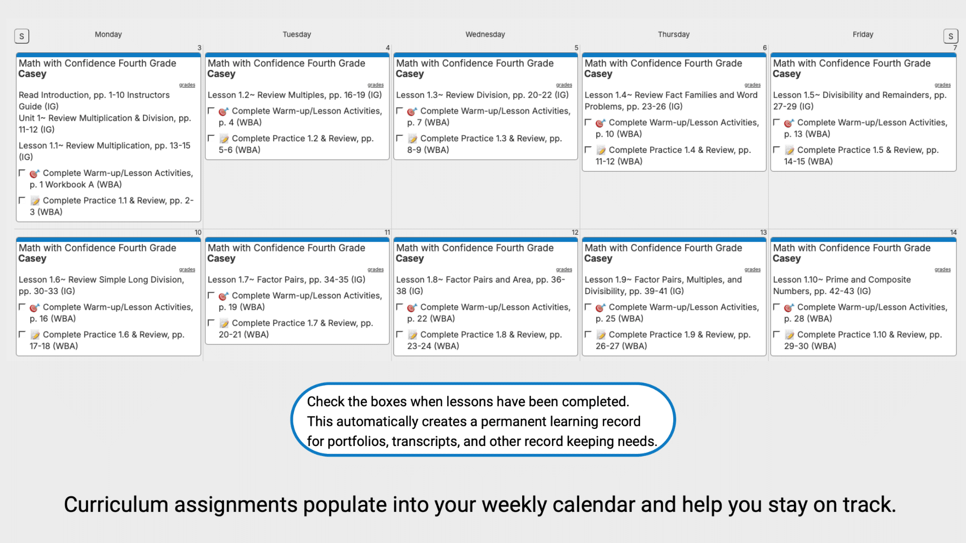 Math-with-ConfidenceWeekly-View