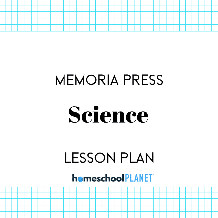 Memoria Press Science Lesson Plans from Homeschool Planet Cover Image