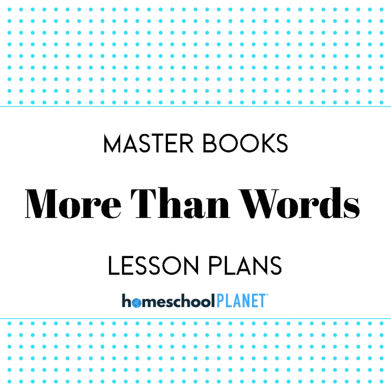 Homeschool Planet More Than Words lesson plan cover image