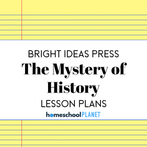 The Mystery of History lesson plan button for homeschool planet