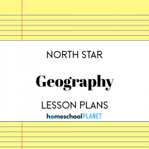 North Star Geography lesson plan button for homeschool planet
