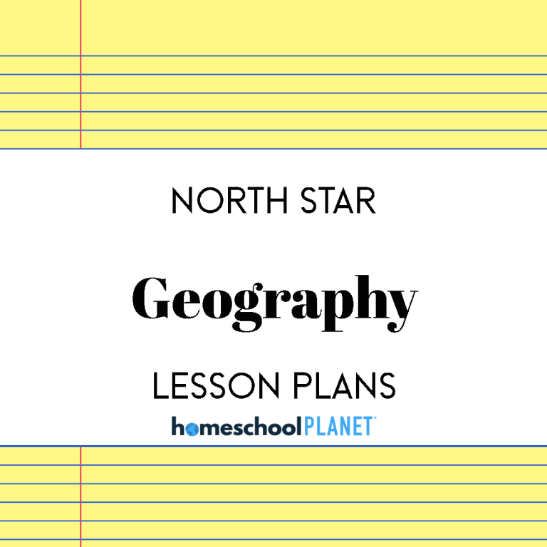 North Star Geography lesson plan button for homeschool planet
