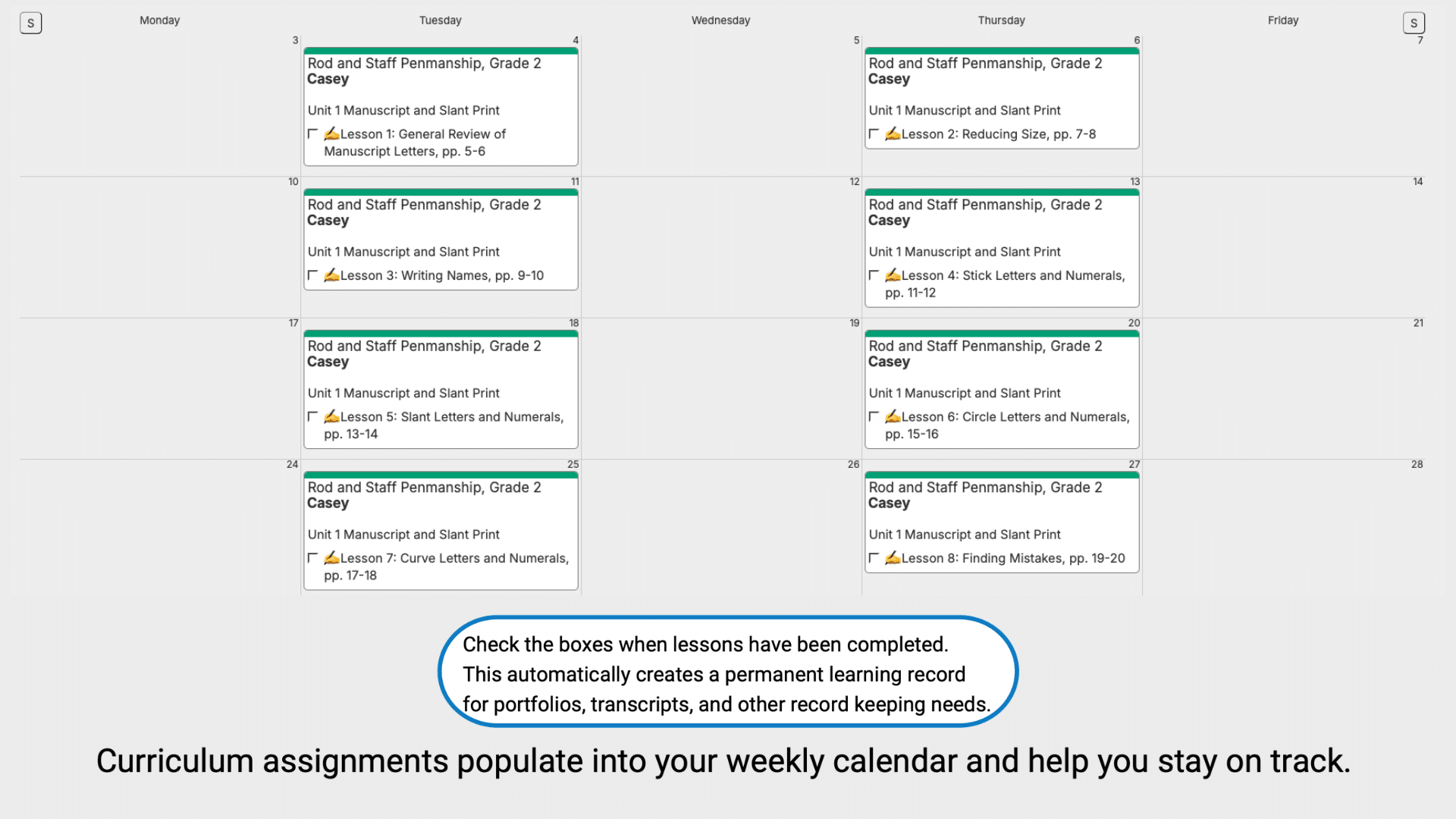 Rod-and-Staff-Penmanship-Weekly-View
