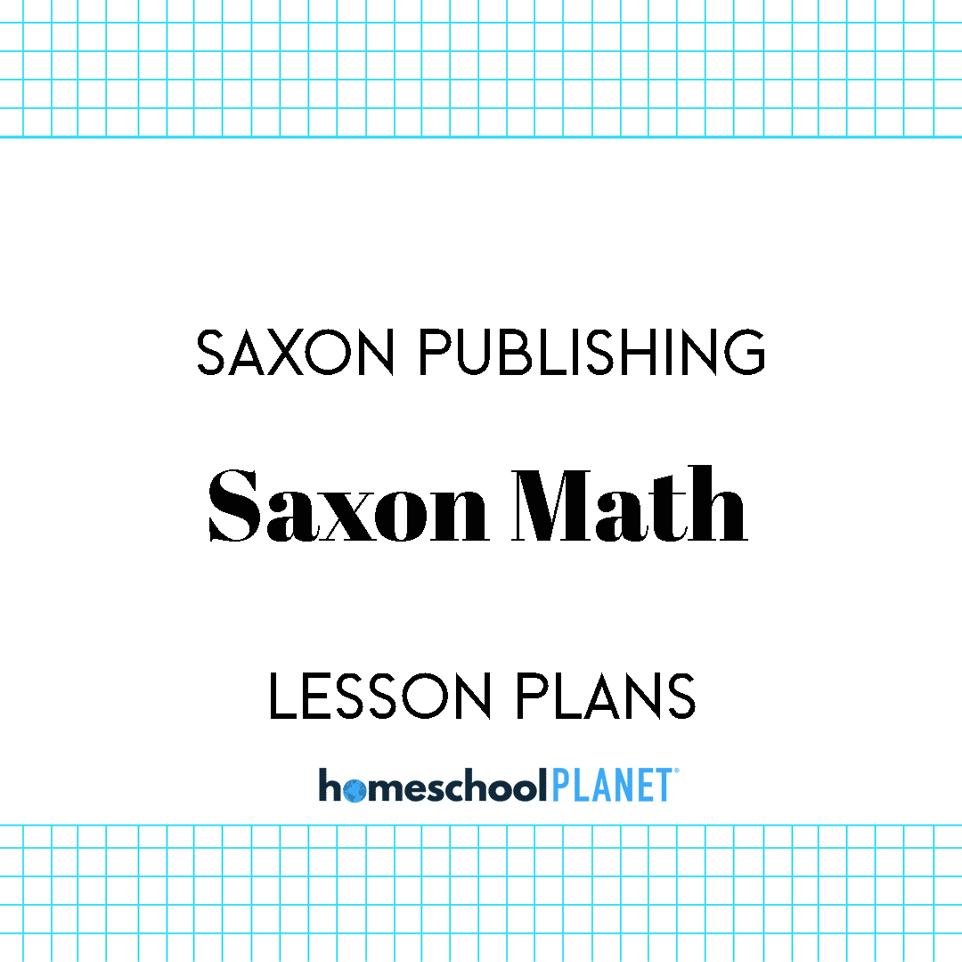 Homeschool Planner Saxon Math lesson plan button