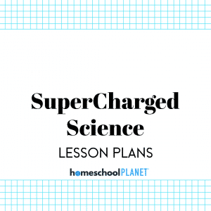 Supercharged e-Science lesson plan button for homeschool planet