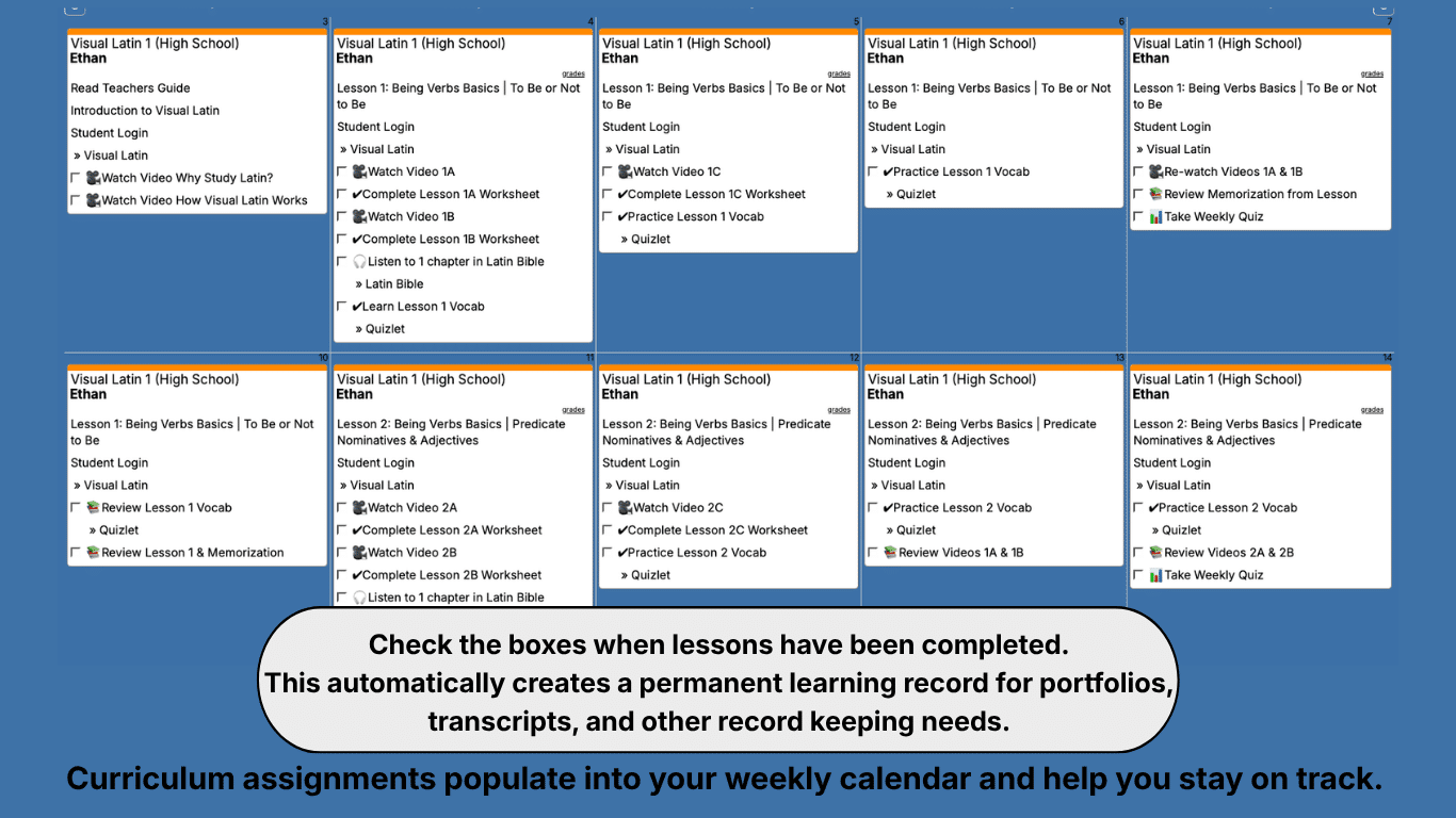 Visual-Latin-Weekly-View
