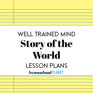 Story of The World lesson plan button for homeschool planet