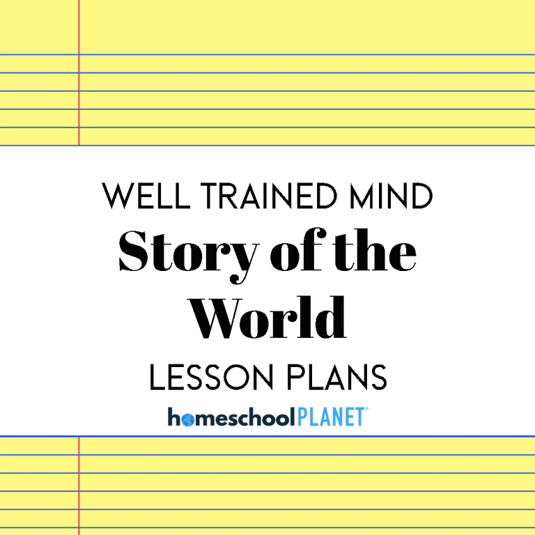 Story of The World lesson plan button for homeschool planet