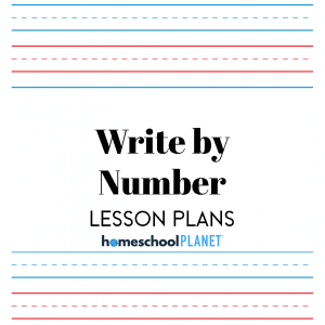 Homeschool Planet Write by Number lesson plans button