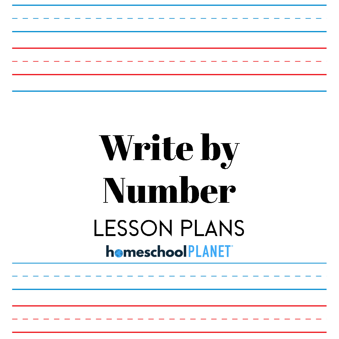 Homeschool Planet Write by Number lesson plans button