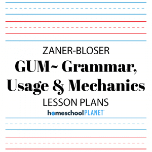 Homeschool Planet Zaner-Bloser GUM: Grammar, Usage & Mechanics lesson plans button