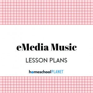 Emedia Music lesson plan button for Homeschool Planet